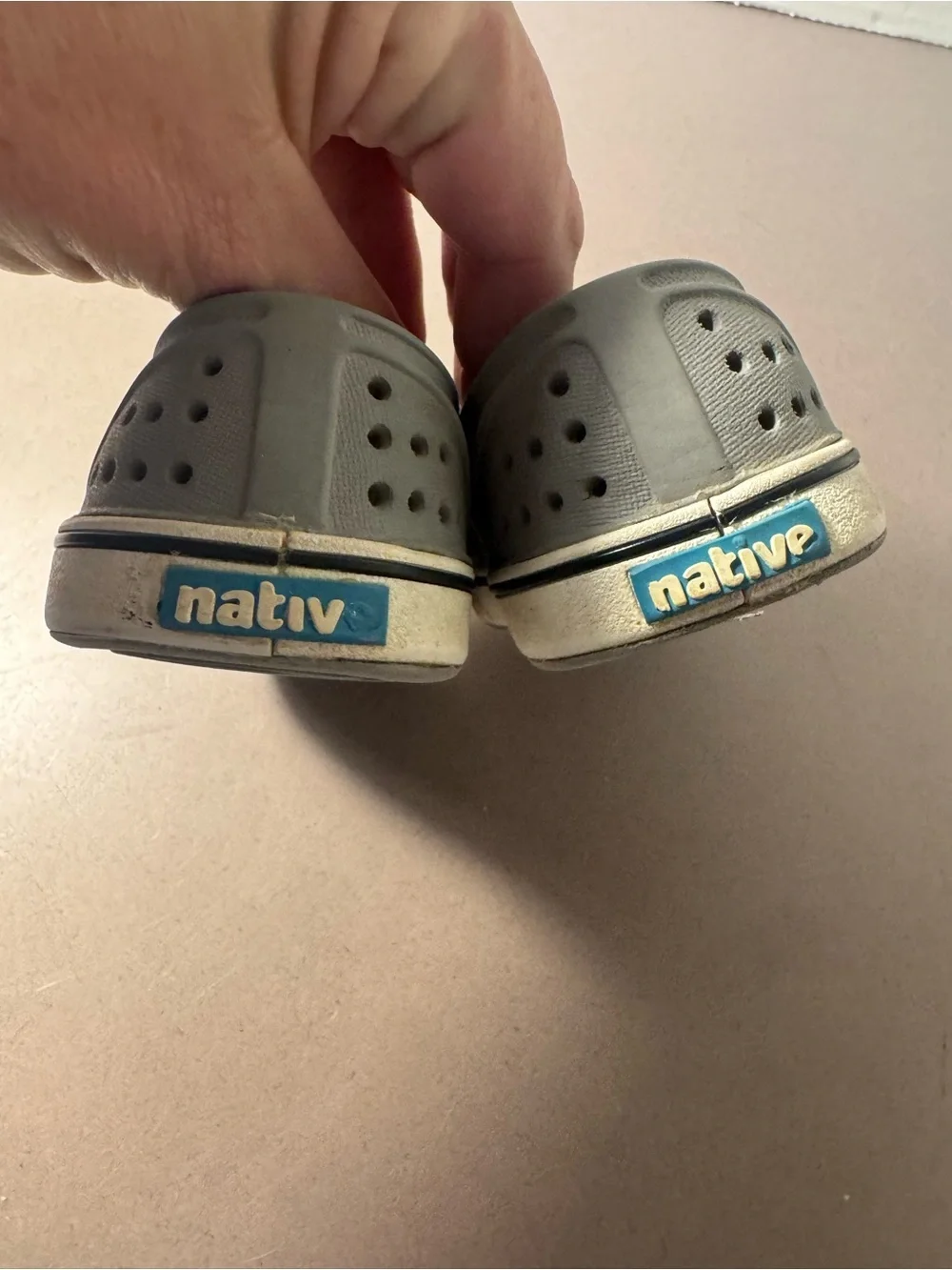 Native Gray Perforated Men’s Slip-On Loafers